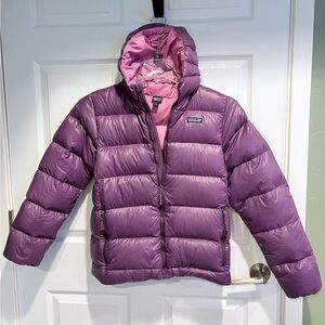 Patagonia Purple Hooded Down Jacket